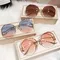 Randlose Sonnenbrille Polygon Mode beliebte Frauen Männer Sonnenbrillen großen Rahmen runde Sonnenbrille für weibliche Oculos Gradient Sonnenbrille