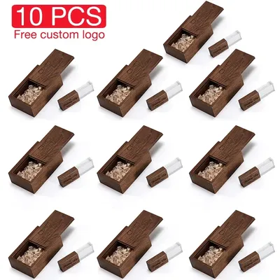 JASTER 10 STÜCK LOS USB 3.0-Flash-Laufwerk Kristall Holzkiste Memoy Stick Ahorn Kostenloses Image