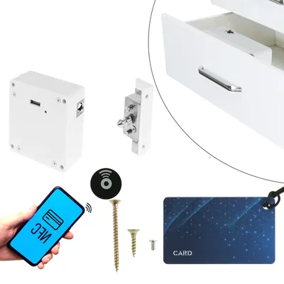 Smart Holz Türschloss schlüssel los unsichtbares elektronisches Schloss NFC RFID Entsperren Schrank Schließfach Möbel Schublade Smart Locks