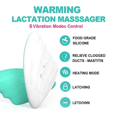 Wärmendes Laktation massage gerät Elektrisches Brust massage gerät aus weichem Silikon zum Stillen 6