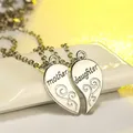 Mode Retro Mutter Tochter Herz Anhänger Halskette Exquisite Buchstaben Jahrestag Mutter der Tag