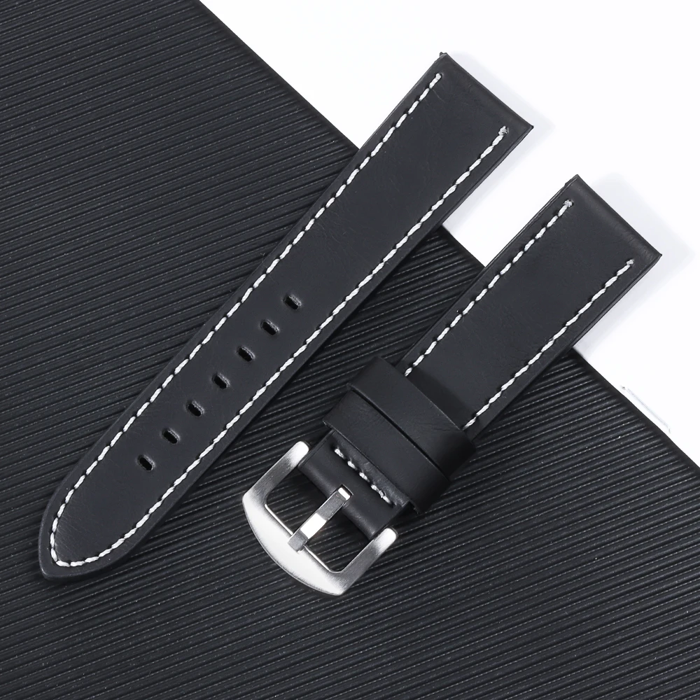 Echtes Lederarmband für Rolex-Armband für Omega 18 mm 20 mm 22 mm 24 mm Universal Fashion Vintage Uhrenarmband Image