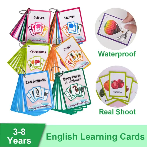 Kinder 3-8 Jahre Englisch Wörter Karten Wortschatz Gebäude Montessori Lernspiel zeug Kindergarten