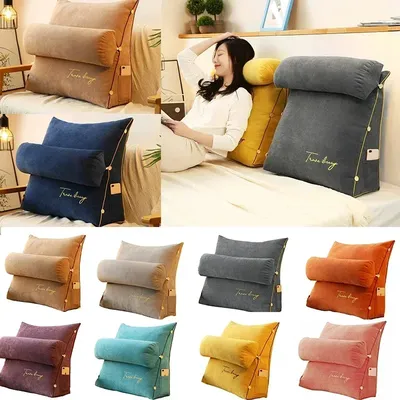 45x45x20cm Baumwolle Dreieck Kissenbezug Sofa Bett Rückenlehne Kissenbezug Rücken Lendenwirbelsäule Image