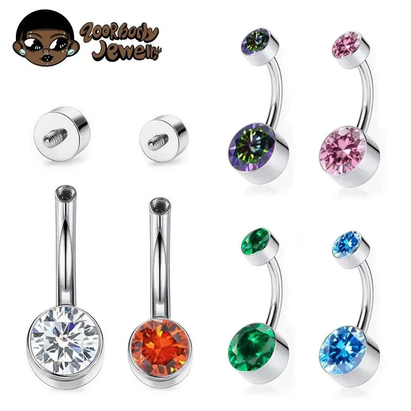 G23 Titan Sexy Bauchnabelpiercing 14G Innengewinde Nabelpiercing Hochwertiger hochwertiger hochglanzpolierter Körperschmuck Großhandel Image