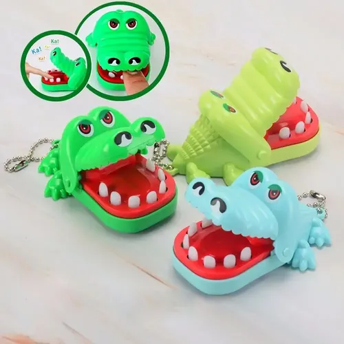 Kinder praktisches Spielzeug beißen Hand Alligator Zahnarzt Mini Neuheit Spielzeug Krokodil Mund