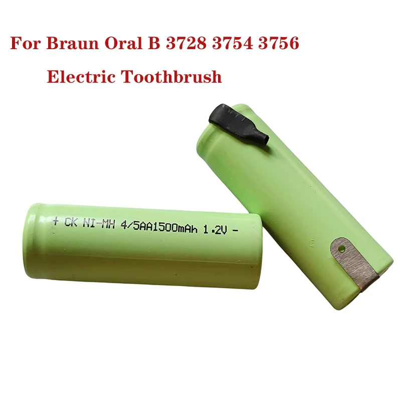 1,2 V 4/5AA 1500 mAh Ni-Mh 4/5 AA Ni Mh Akku mit Pins für Braun Oral B 3728 3754 3756 elektrische Zahnbürste