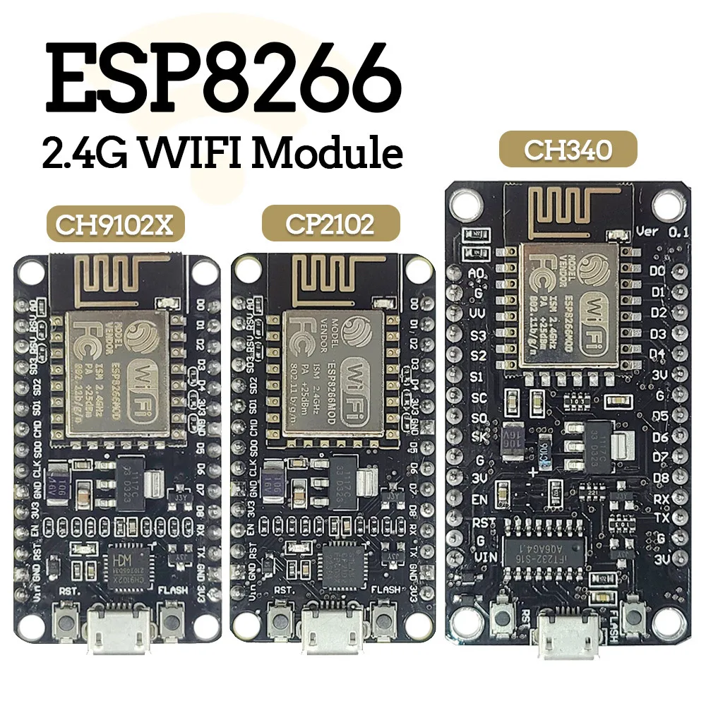 2,4G WIFI Modul Entwicklungsboard für Arduino DIY Internet der Dinge NodeMcu V3 USB Micro CH340 CP2102 CH9102X Seriell ESP8266 Image