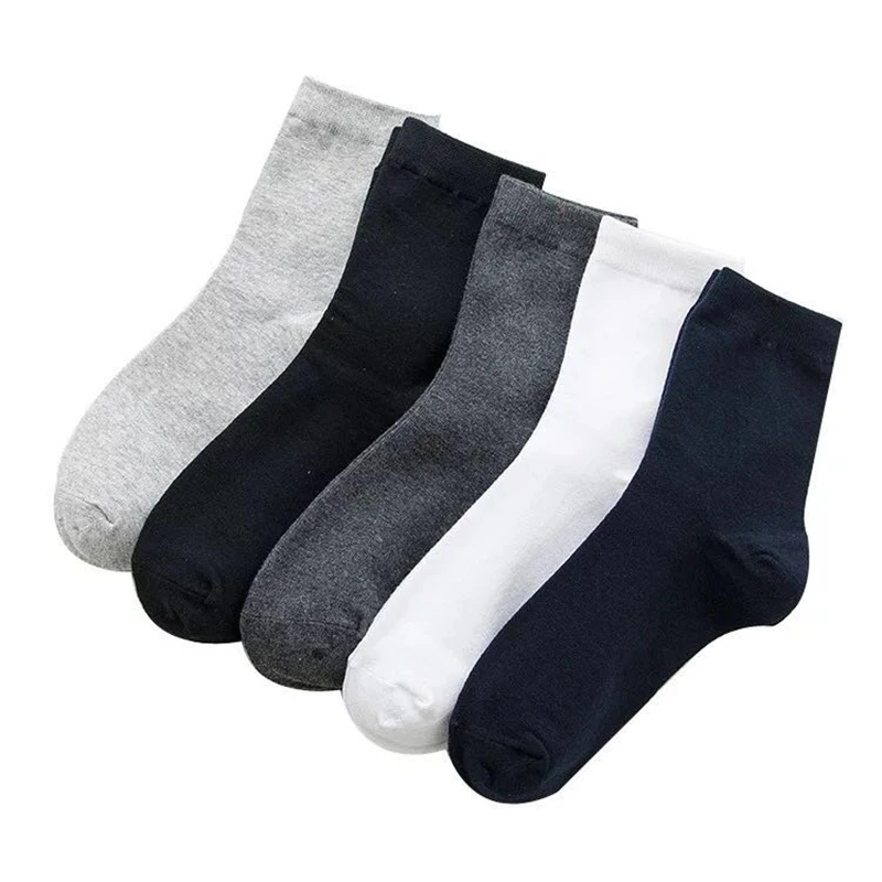 5 Paare/los Große Größe Männer Socken Baumwolle 42,43,44,45,46,47,48 Einfarbig Mode Lässig Hohe Qualität Klassische Business Männliche Socken