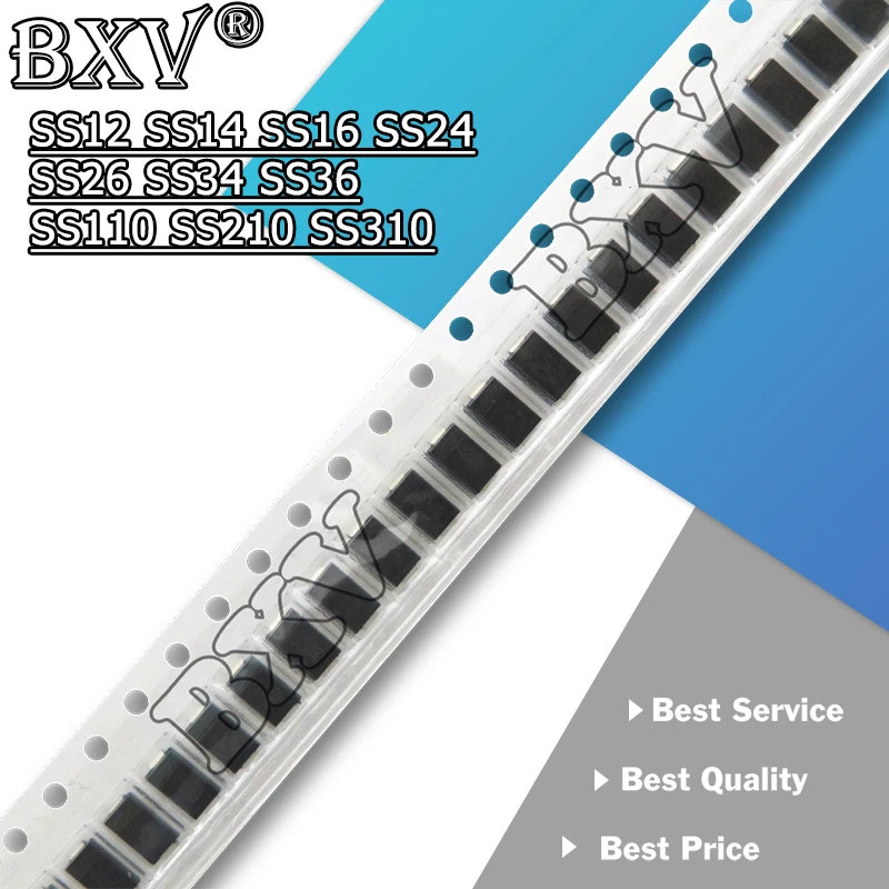 100pcs 1 n5819 ss14 1 n5822 ss34 sr160 ss16 1 n5817 ss12 sr1100 ss110 sr360 ss36 sr240 ss24 sr2100 ss210 ss310 sma gleich richter diode Image