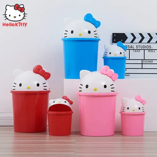 Anime Sanrio Hallo Kitty Mülleimer Müll Cartoon Mülleimer Sanrio Kawaii Mülleimer Wohnzimmer