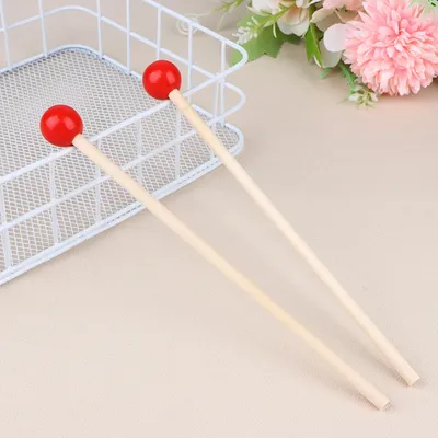 2 stücke hölzerne Kinder schläger Drumsticks Mallet Percussion Zubehör für Xylophon Trommel 200mm