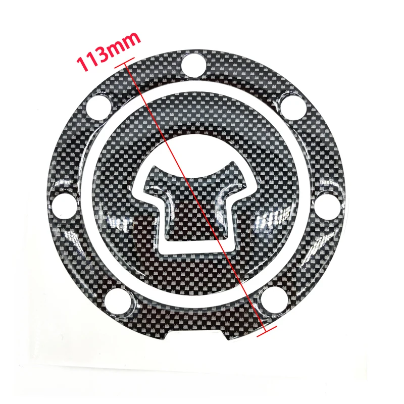 Motorrad Aufkleber Universal Carbon Fiber Kraftstoff Gas Öl Kappe Tank Pad Tankpad Schutz Aufkleber Für Honda Suzuki Kawasaki Yamaha Image