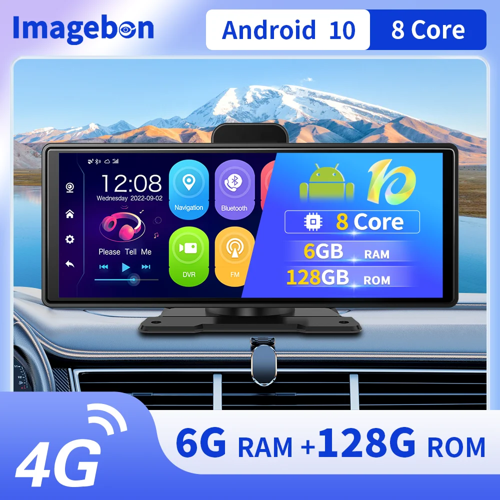 Imagebon M20 10,26 Zoll 4G 8-Kern Android 10 6+128G Dashcam CarPlay & Android Auto ADAS GPS Mirror Link WLAN Bluetooth FM Auto-DVR Image