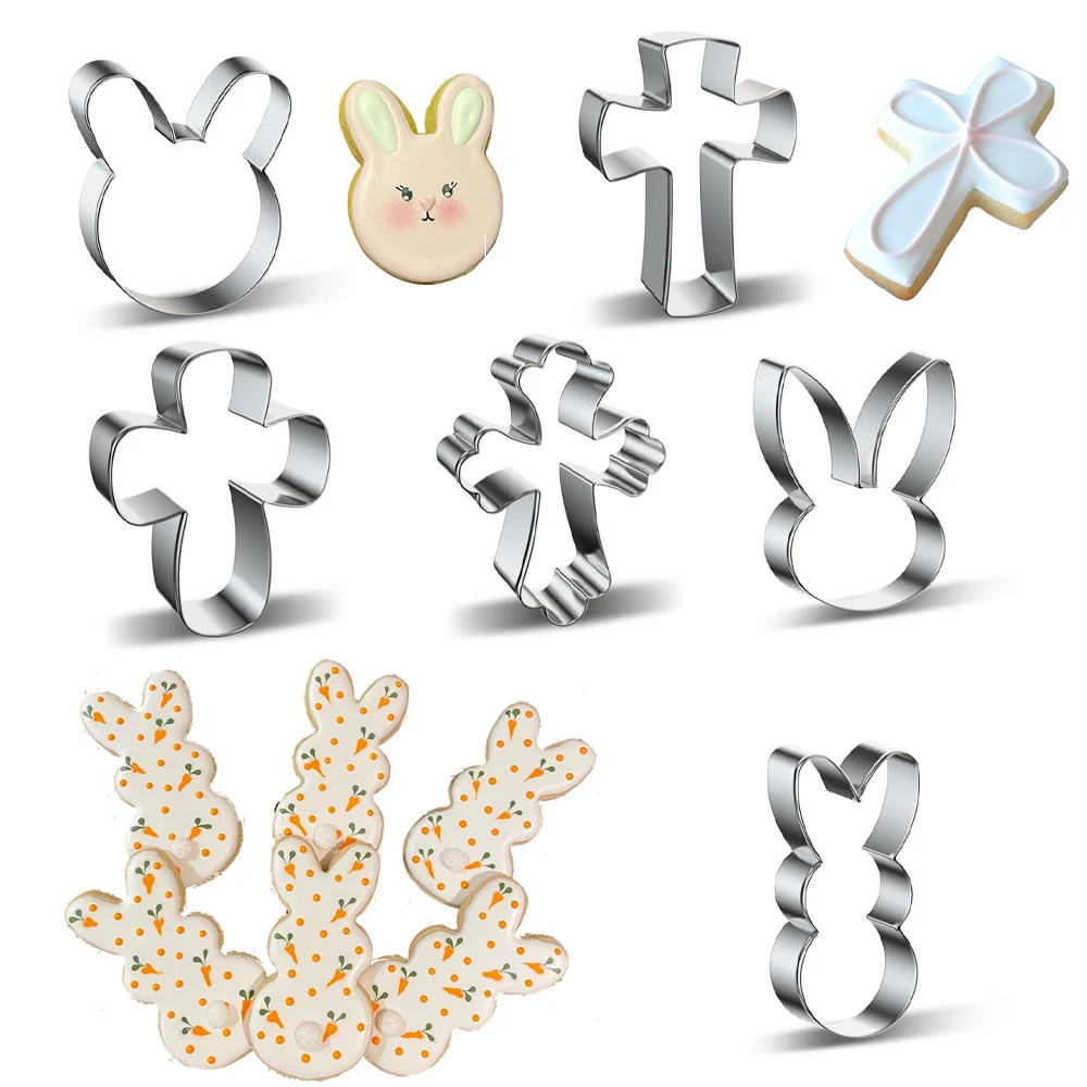 1 stücke Edelstahl Ostern Kekse Form Dekoration Kuchen form DIY Backen Gebäck Werkzeug Keksform Konditorei Back geschirr Image