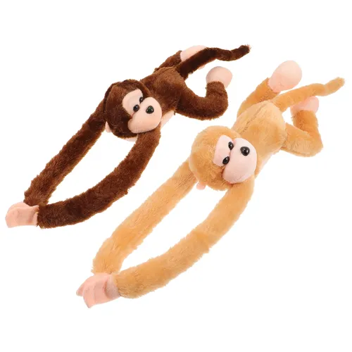 2 Stück Affe Plüsch Tier Spielzeug Stofftiere Babys langen Arm groß hängen