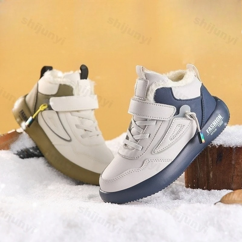 2023 frühjahr Neue Stil Kinder Schuhe PU Leder Wasserdichte Sport Schuhe Kinder Nicht-slip Casual Wohnungen Mädchen Jungen Mode turnschuhe