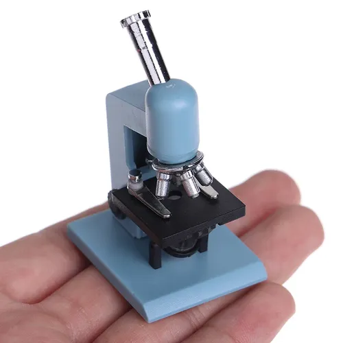 Puppenhaus Mikroskop Mikro Miniatur Mikroskop Ausrüstung Modell Labors zene Dekor Spielzeug Zubehör