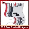 PB P Bass Prewired Geladen Schlagbrett Scratch Platte mit Pickup für 4 String P Bass Schwarz Rot