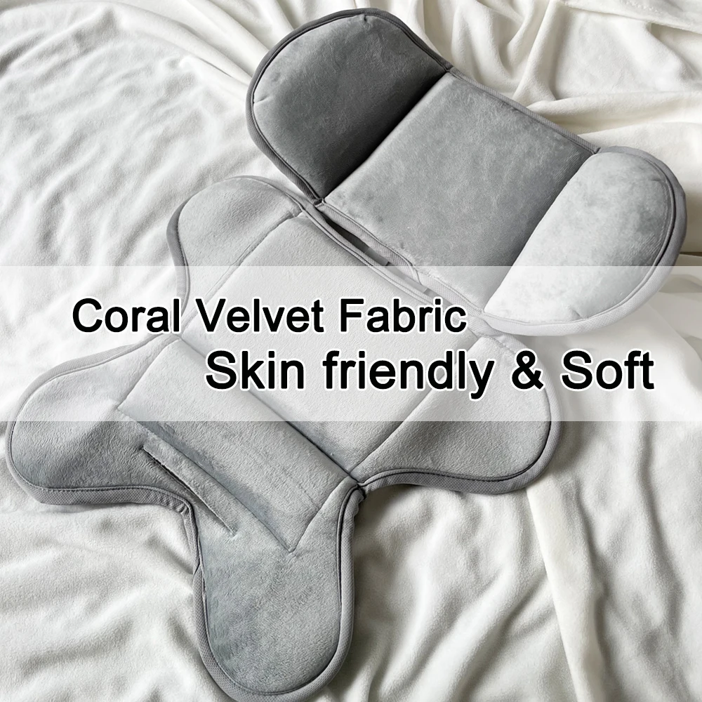 Universal Kinderwagen Neugeborenen Baby Kissen & Kissen für Doona Autos itz Kinderwagen, Korallen samt Stoff, Anti-Rutsch-Design Image