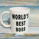 Welt Beste Boss Kaffee Becher 11 unzen Weiß Keramik Tee Tasse Büro Kaffee Becher Freunde geschenk