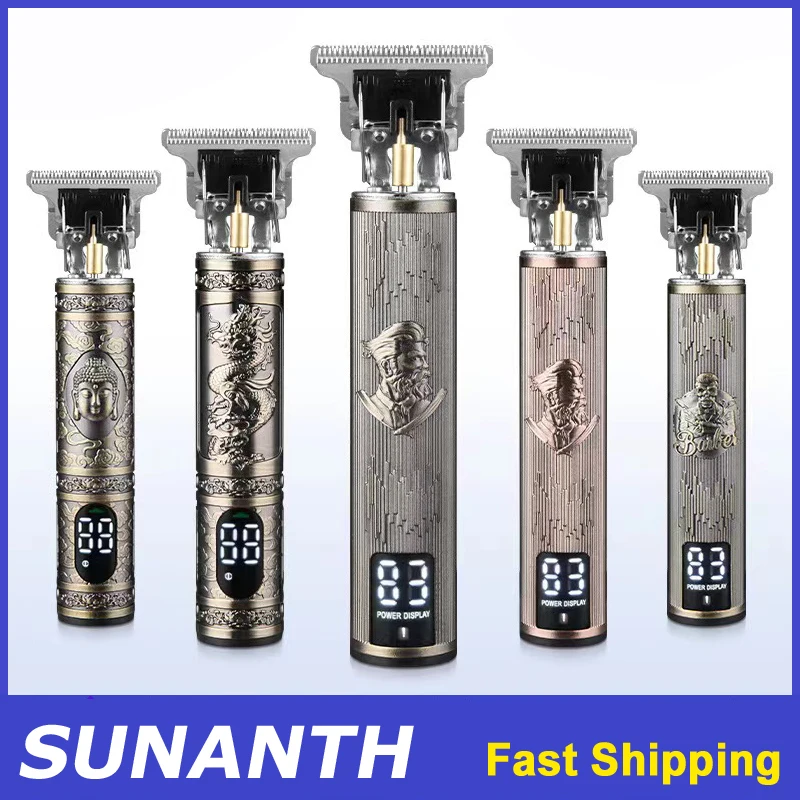 Vintage T9 Haars chneide maschine Herren Elektro rasierer wiederauf ladbare Haars ch neider Barts ch neider Haars ch neider-Kunststoff griff Image