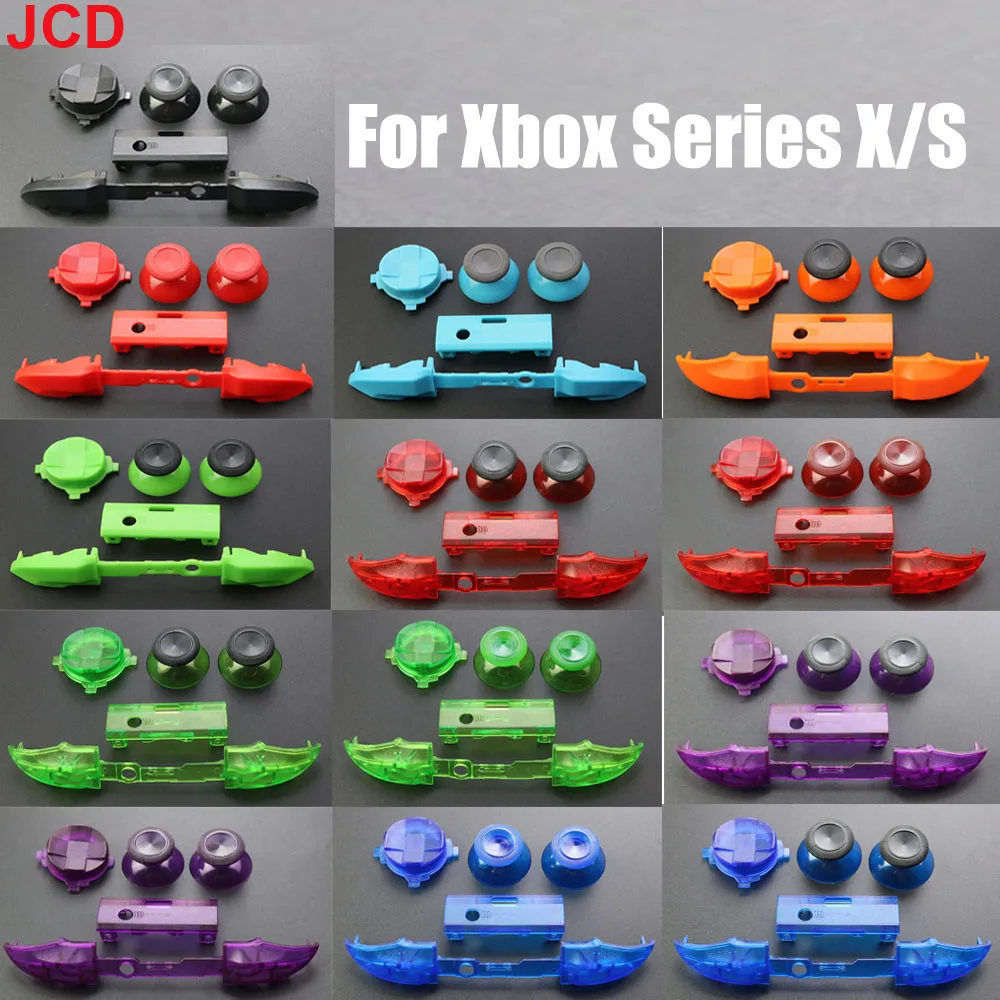 5 in1 für xbox serie x s controller lb rb knopf streifen mittlerer bandleiste querrichtung tasten analoge joystick kappe d-pad taste Image