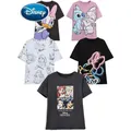 Disney Familie T-Shirt Mode Winnie the Pooh Mickey Maus Stich Fee Dumbo SIMBA Cartoon Druck Frauen