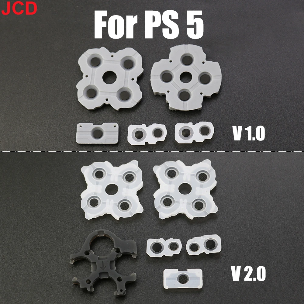 JCD 1 Set Silikon-Klebeknopf-Tastatur aus leitfähigem Gummi für PS5 1.0 2.0 V1 V2 BDM-020 Controller Gamepad-Zubehör Image