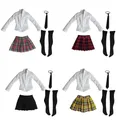 1/6 Schulmädchen Uniform Outfit :6 Maßstab Anzüge/Hemd/Kleidung Krawatte Krawatte für 12 ''kumik cy