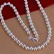 Andara 925 Sterling silber 4mm/6mm/8mm/10mm glatte Perlen Kugel kette Halskette für Frauen Männer
