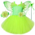 Mädchen grüne Blume Fee Kostüme für Kinder Weihnachts kostüme Halloween Outfit Prinzessin Ballett