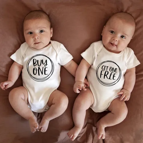 Neugeborene kaufen eine bekommen eine kostenlose lustige Twin Baby Bodys kreative Trend Kleinkind