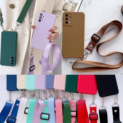 Flüssige Silikon Lanyard Telefon hülle für Samsung Galaxy A55 A35 A15 S24 S23 S22 Ultra S21fe A51