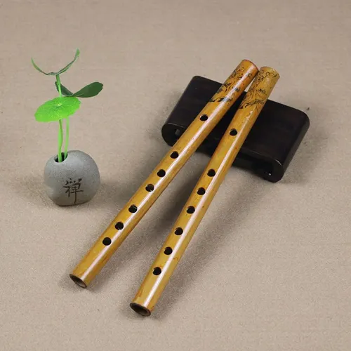 24 cm chinesische traditionelle 6 Löcher Bambusflöte Vertikalflöte Klarinette Schüler Grundschule