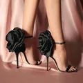 Blumen schuhe Frau Rose Blume Pumps High Heel Sandalen Schuhe Abend Nachtclub High Heels Schuhe sexy