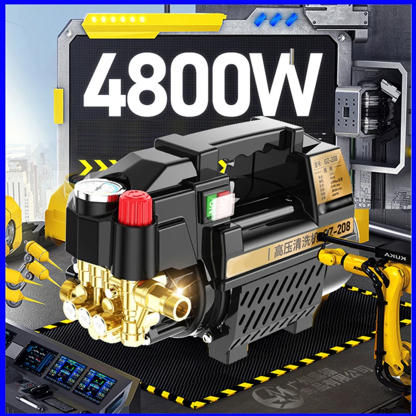 High Power 4800W Hause Auto Waschen Maschine Hochdruck 220V Kleine Tragbare Reinigung Maschine Auto Waschmaschine Wasser Pistole wasserpumpe