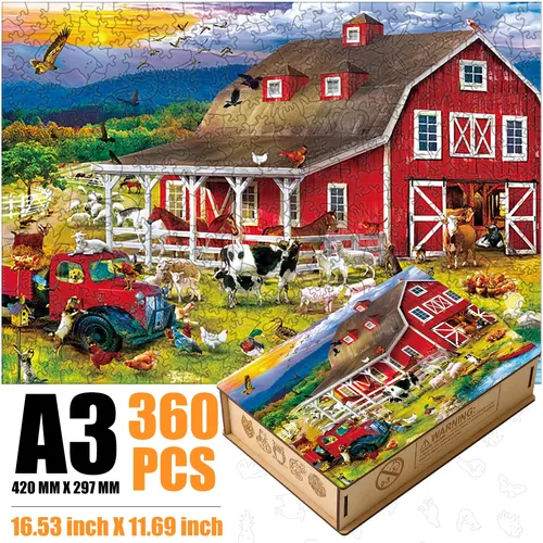 Holz Puzzle Cartoon Puzzle ruhige Ranch Puzzle Brett Lernspiel Spielzeug Kinder und Erwachsene