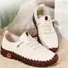 Bequeme orthopädische Schuhe für Damen, Loafer, gepolsterte Ballerinas, Damen-Mokassins, Damen-Leder-Fahrschuhe, große Größe 42