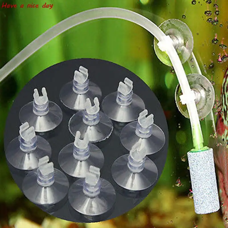 10 Stück Gummi Aquarium Aquarium Saugnapf Sucker Halter für Air Line Tube Schlauchpumpe Image
