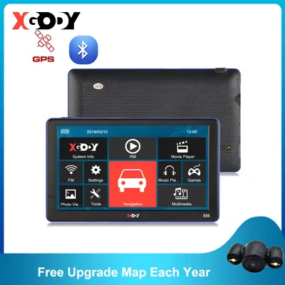 XGODY Auto GPS 7'' Lkw Auto Navigation 256M + 8GB Kapazitiven Bildschirm Navigator Kamera Optional