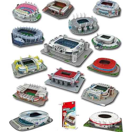 3D-Papier-Stadion-Puzzle-Modell für leidenschaft liche Fußballfans um mit Ihrer Heim mannschaft zu
