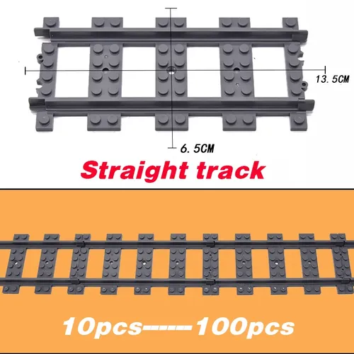 Blöcke Zug Eisenbahn Gleis Modell setzt gerade Kurve zusammen gebaut Bausteine DIY Bau Jungen