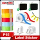 Etiketten papier transparent weiß buntes Kabel für p15 d30 q30 Etiketten hersteller wasserdichtes