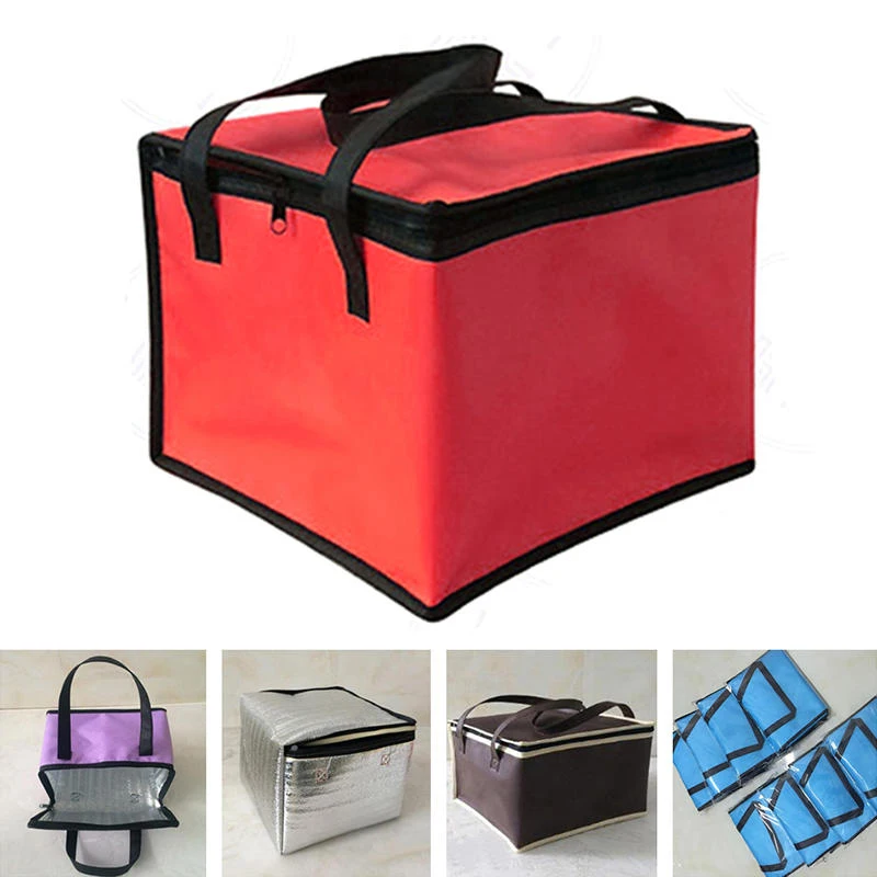 Isolierte Thermo-Kühltasche, zusammenklappbar, für Picknick, Eisbeutel, Thermo-Beutel für Lebensmittel, Getränketräger, isolierte Zinnfolie-Beutel, Lebensmittelliefertasche Image