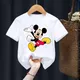 Disney Mickey Mouse Kinder T-Shirt Kawaii T-Shirt Anime Cartoon Kinder Freizeit kleidung T-Shirt