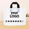 50 stücke kunden spezifisches Logo mattes Einkaufs zentrum Einkaufstaschen Plastik geschenkt üten