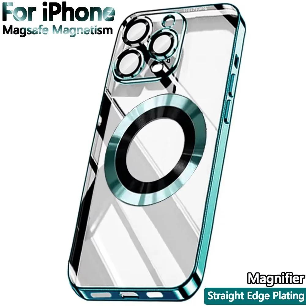 Original Logo Vergrößerung Beschichtung klare Abdeckung für Apple Case Magsafe Handyhülle iPhone 15 14 plus 11 12 13 Pro Max Magnetismus 4k Kamera Film Image