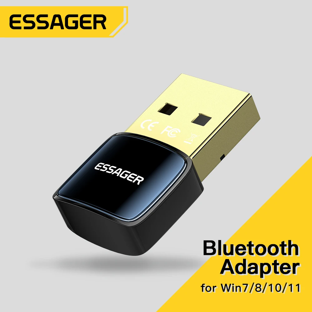 Essager Wireless USB Bluetooth 5,0 Adapter Dongle Mini Auto Musik AUX Audio Receiver Transmitter Für PC Laptop Maus Kopfhörer HEIßER Image
