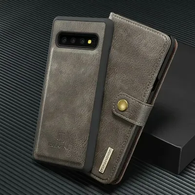 S10 5G 2 in 1 Flip Abdeckung Für Coque Samsung Galaxy S10 S10E S10 + S10 PLUS Echt Leder fall